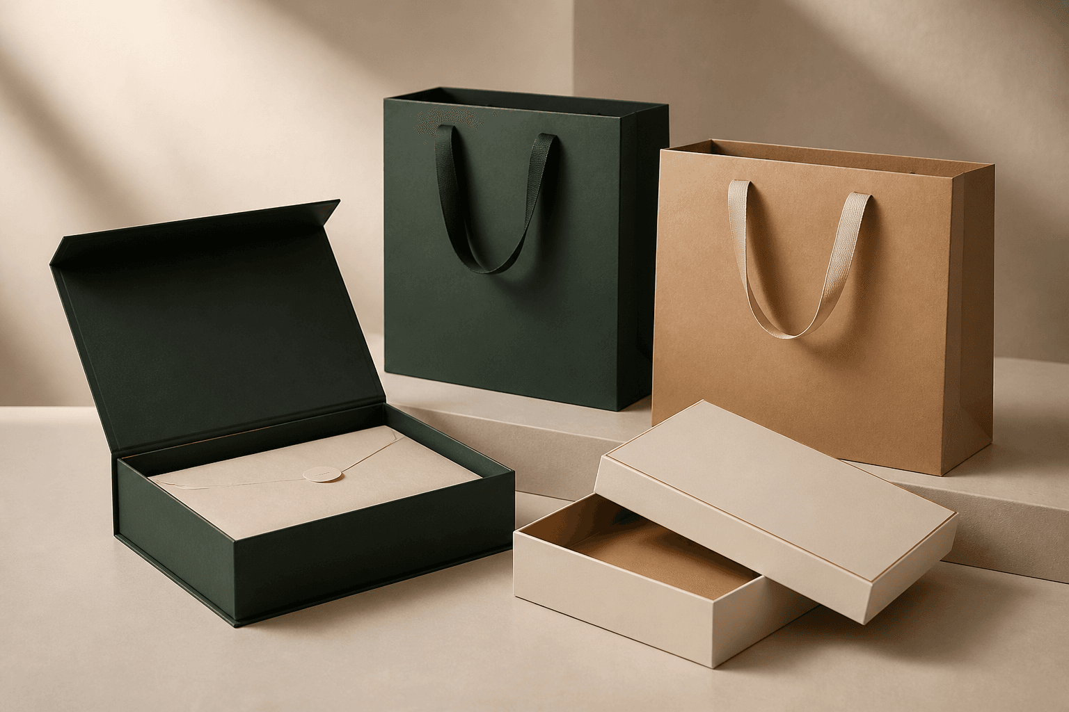 Original packaging concept for Rigid Boxes & Paper Bags