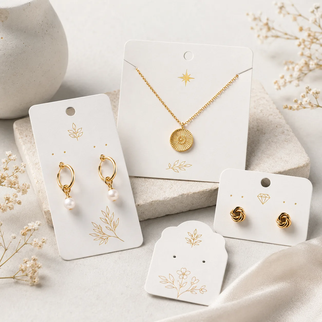 Premium jewelry hang tag and card packaging